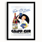 Vintage Grapp'Cur Advertising Poster - Retro Wine Wall Art