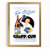 Vintage Grapp'Cur Advertising Poster - Retro Wine Wall Art