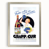 Vintage Grapp'Cur Advertising Poster - Retro Wine Wall Art