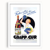 Vintage Grapp'Cur Advertising Poster - Retro Wine Wall Art