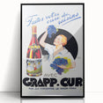 Vintage Grapp'Cur Advertising Poster - Retro Wine Wall Art