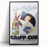 Vintage Grapp'Cur Advertising Poster - Retro Wine Wall Art