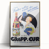 Vintage Grapp'Cur Advertising Poster - Retro Wine Wall Art
