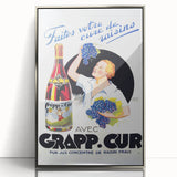 Vintage Grapp'Cur Advertising Poster - Retro Wine Wall Art