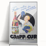 Vintage Grapp'Cur Advertising Poster - Retro Wine Wall Art