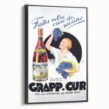 Vintage Grapp'Cur Advertising Poster - Retro Wine Wall Art