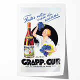 Vintage Grapp'Cur Advertising Poster - Retro Wine Wall Art