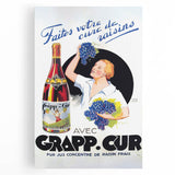 Vintage Grapp'Cur Advertising Poster - Retro Wine Wall Art