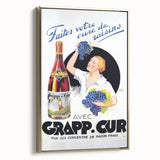 Vintage Grapp'Cur Advertising Poster - Retro Wine Wall Art