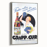 Vintage Grapp'Cur Advertising Poster - Retro Wine Wall Art