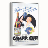 Vintage Grapp'Cur Advertising Poster - Retro Wine Wall Art