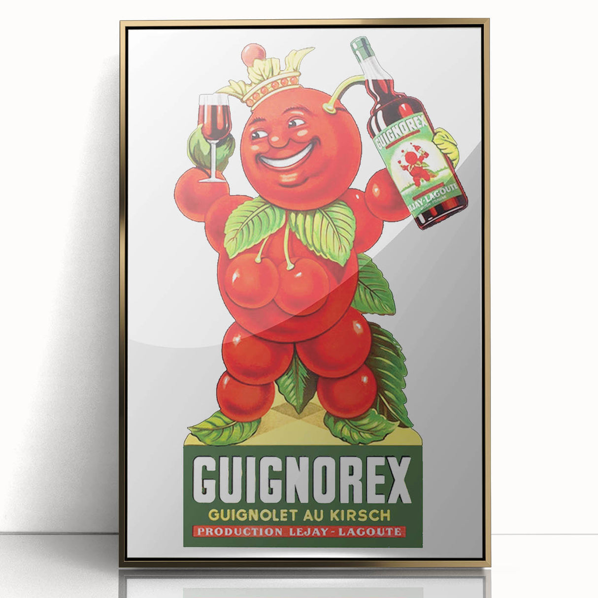 Vintage Guignorex Advertising Poster - Retro Cherry Wall Art