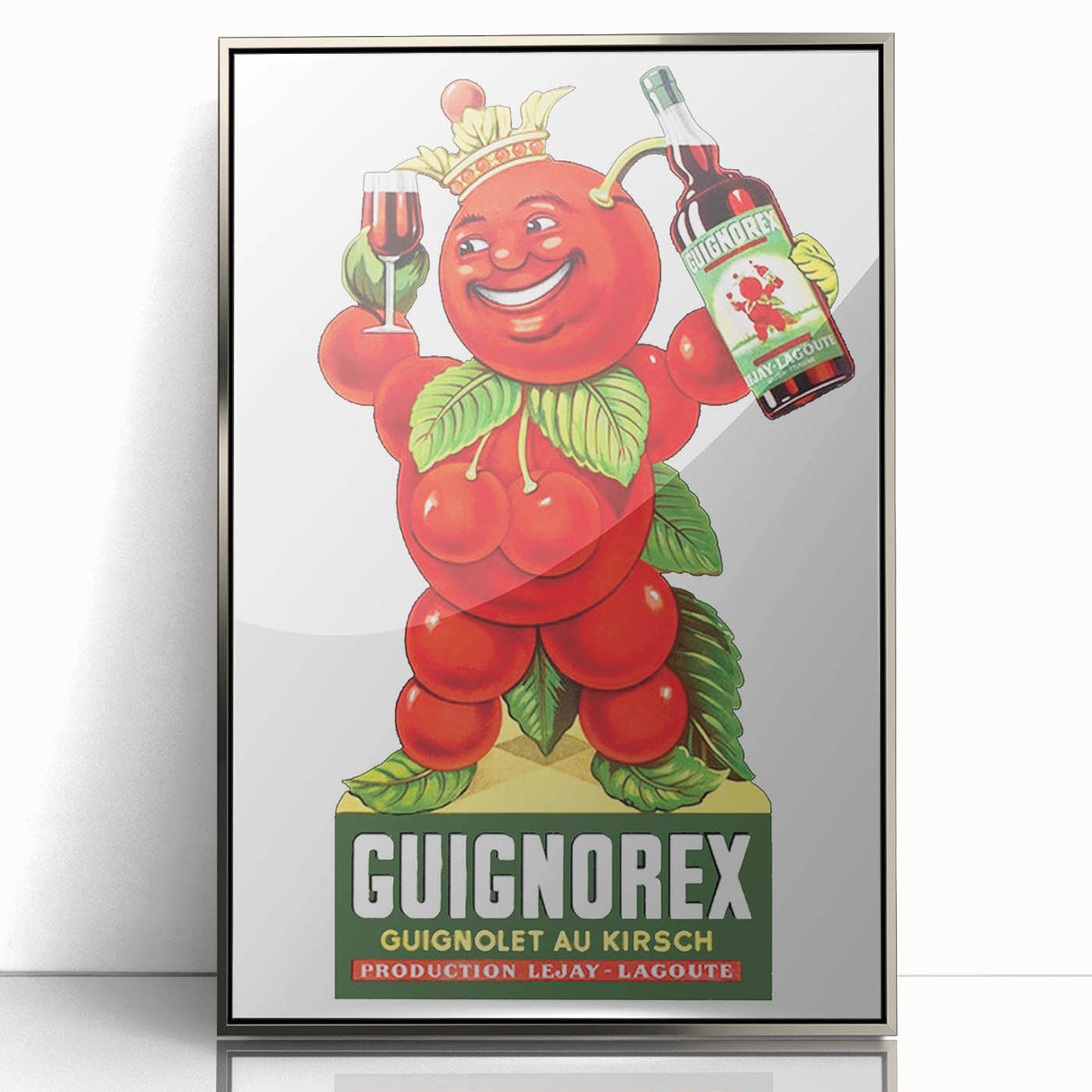 Vintage Guignorex Advertising Poster - Retro Cherry Wall Art
