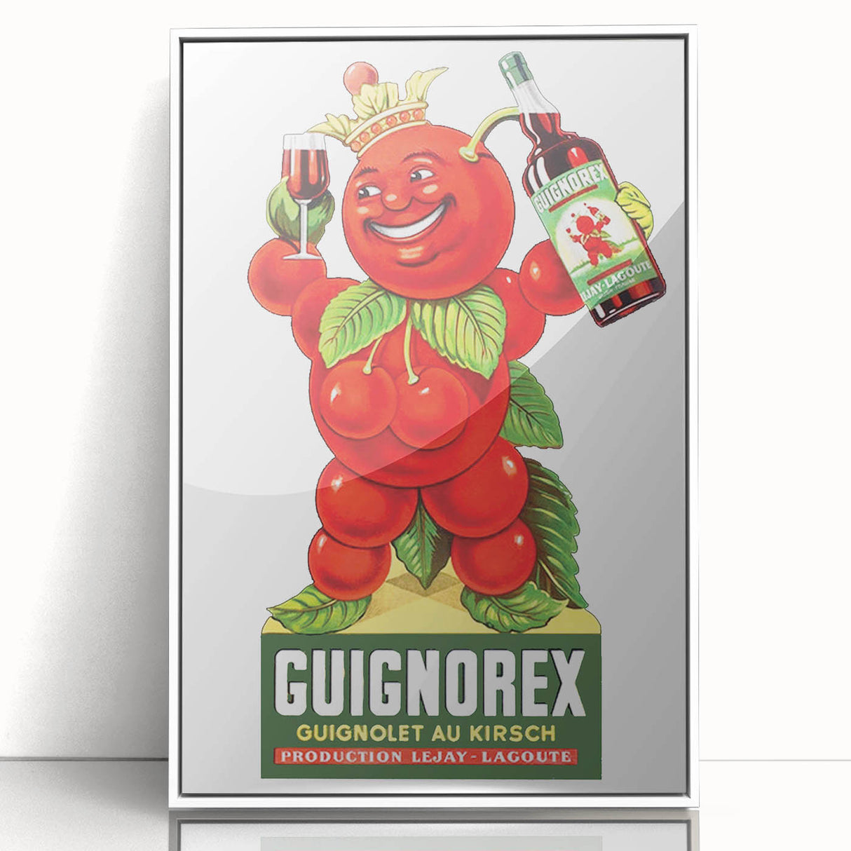 Vintage Guignorex Advertising Poster - Retro Cherry Wall Art