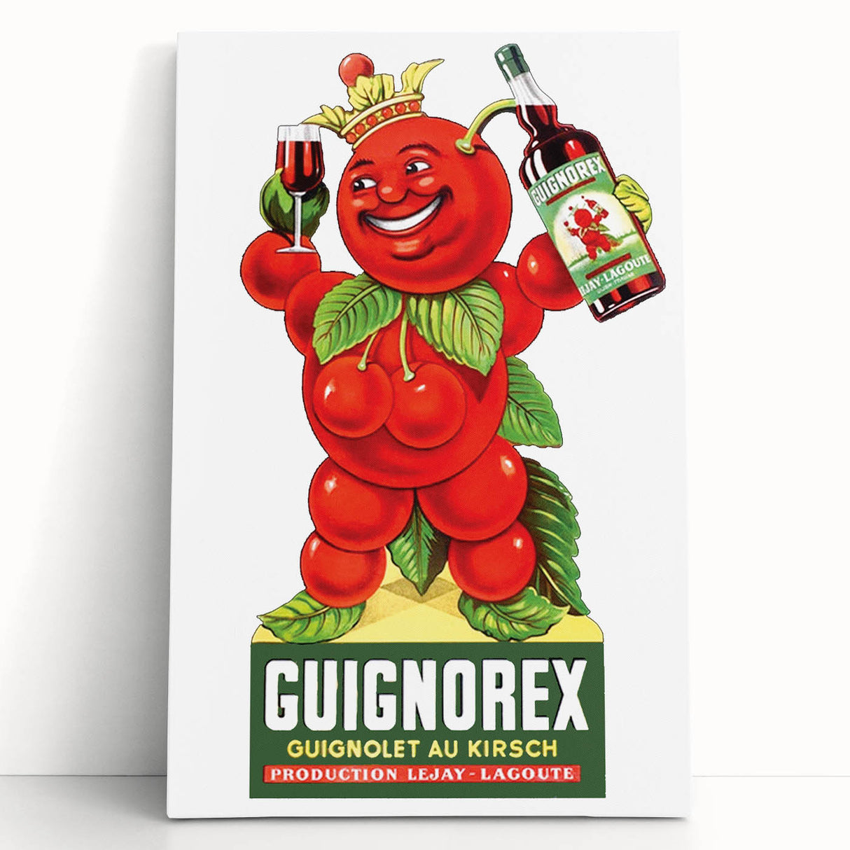Vintage Guignorex Advertising Poster - Retro Cherry Wall Art