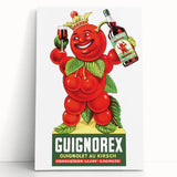 Vintage Guignorex Advertising Poster - Retro Cherry Wall Art