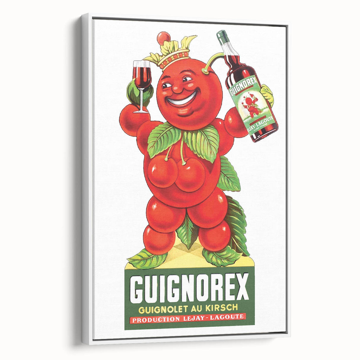 Vintage Guignorex Advertising Poster - Retro Cherry Wall Art