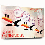 Vintage Guinness Draught Advertising Poster - Retro Toucan Wall Art