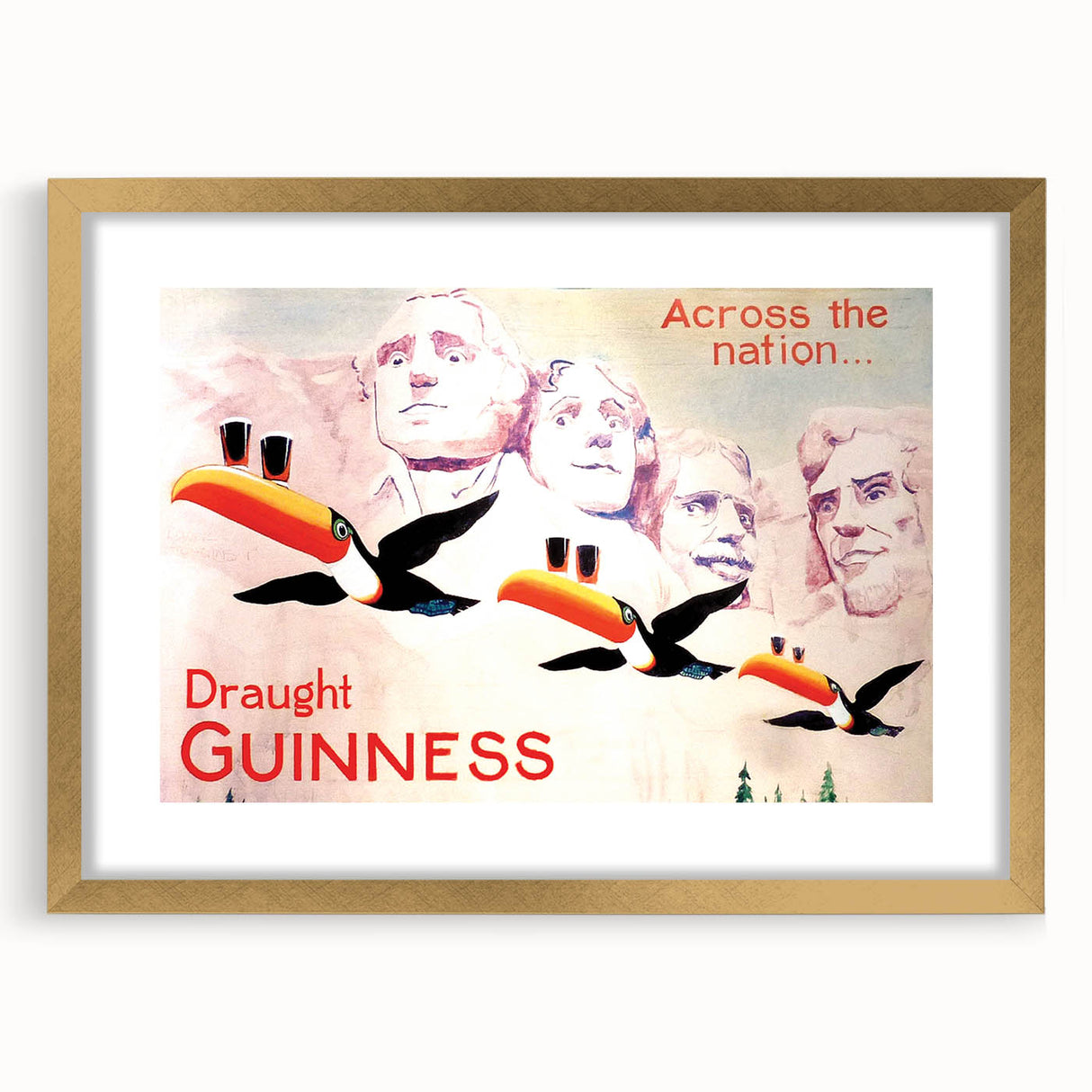 Vintage Guinness Draught Advertising Poster - Retro Toucan Wall Art
