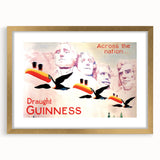 Vintage Guinness Draught Advertising Poster - Retro Toucan Wall Art