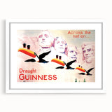 Vintage Guinness Draught Advertising Poster - Retro Toucan Wall Art