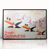 Vintage Guinness Draught Advertising Poster - Retro Toucan Wall Art