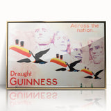 Vintage Guinness Draught Advertising Poster - Retro Toucan Wall Art