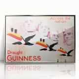 Vintage Guinness Draught Advertising Poster - Retro Toucan Wall Art