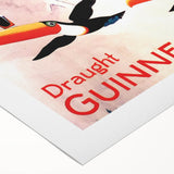 Vintage Guinness Draught Advertising Poster - Retro Toucan Wall Art