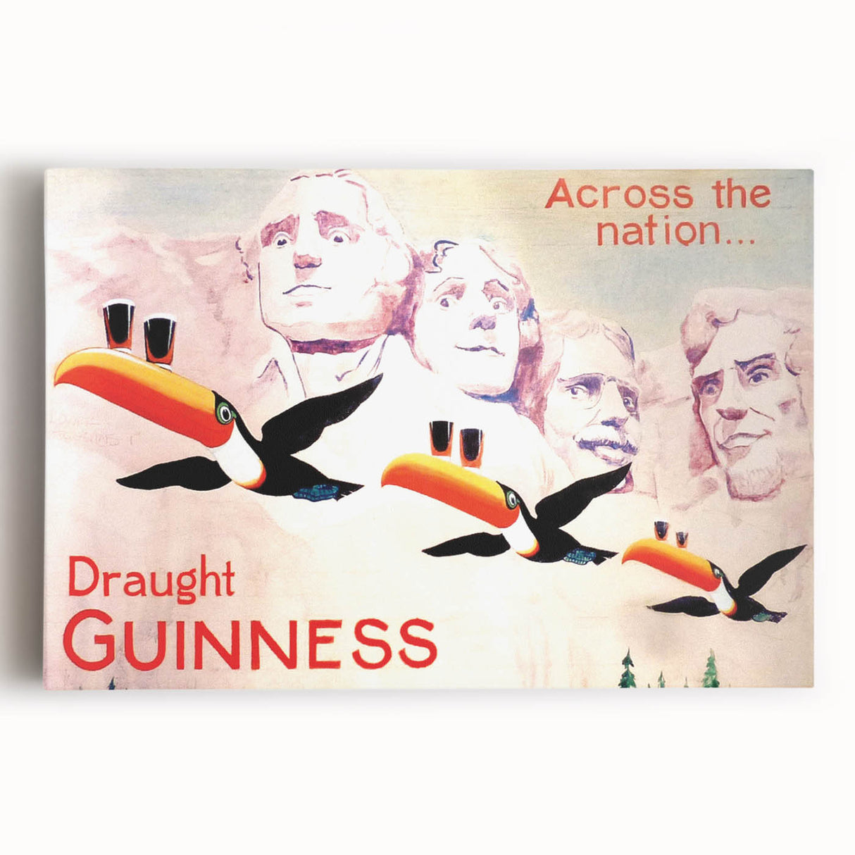 Vintage Guinness Draught Advertising Poster - Retro Toucan Wall Art