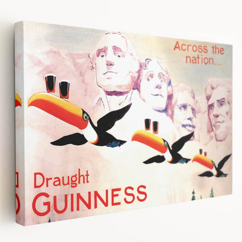 Vintage Guinness Draught Advertising Poster - Retro Toucan Wall Art