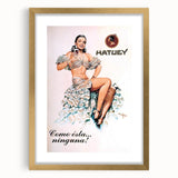 Vintage Hatuey Advertising Poster - Retro Cuban Wall Art