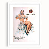 Vintage Hatuey Advertising Poster - Retro Cuban Wall Art