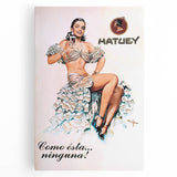 Vintage Hatuey Advertising Poster - Retro Cuban Wall Art