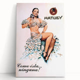 Vintage Hatuey Advertising Poster - Retro Cuban Wall Art