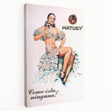 Vintage Hatuey Advertising Poster - Retro Cuban Wall Art