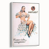 Vintage Hatuey Advertising Poster - Retro Cuban Wall Art