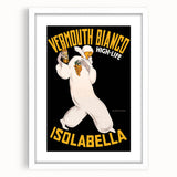 Vintage Vermouth Bianco Advertising Poster - Retro Italian Wall Art