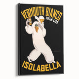 Vintage Vermouth Bianco Advertising Poster - Retro Italian Wall Art