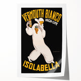 Vintage Vermouth Bianco Advertising Poster - Retro Italian Wall Art