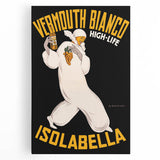 Vintage Vermouth Bianco Advertising Poster - Retro Italian Wall Art
