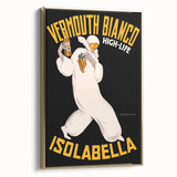 Vintage Vermouth Bianco Advertising Poster - Retro Italian Wall Art