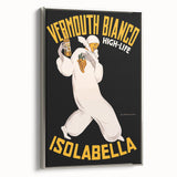 Vintage Vermouth Bianco Advertising Poster - Retro Italian Wall Art