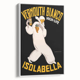 Vintage Vermouth Bianco Advertising Poster - Retro Italian Wall Art