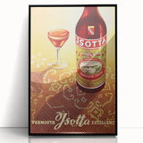 Vintage Jsotta Vermouth Advertising Poster - Retro Italian Wall Art