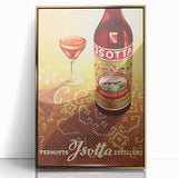 Vintage Jsotta Vermouth Advertising Poster - Retro Italian Wall Art