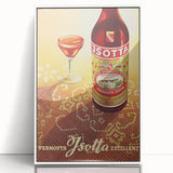 Vintage Jsotta Vermouth Advertising Poster - Retro Italian Wall Art