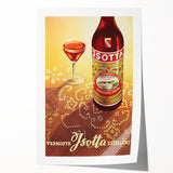 Vintage Jsotta Vermouth Advertising Poster - Retro Italian Wall Art