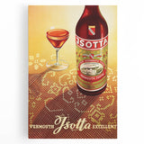 Vintage Jsotta Vermouth Advertising Poster - Retro Italian Wall Art