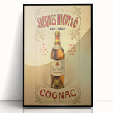 Vintage Jacques Nicot Cognac Advertising Poster - Retro Wall Art
